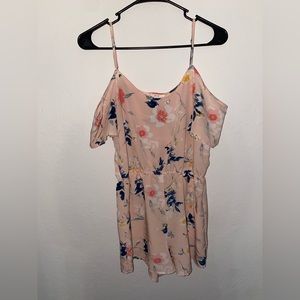 Pink floral Romper size M